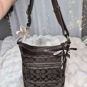 Coach Brown Signature Shoulder Bag